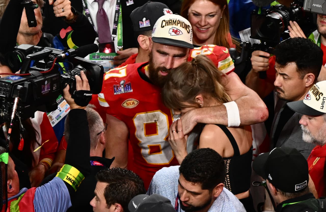 El esperado festejo de Taylor Swift con Travis Kelce tras ganar el Super Bowl