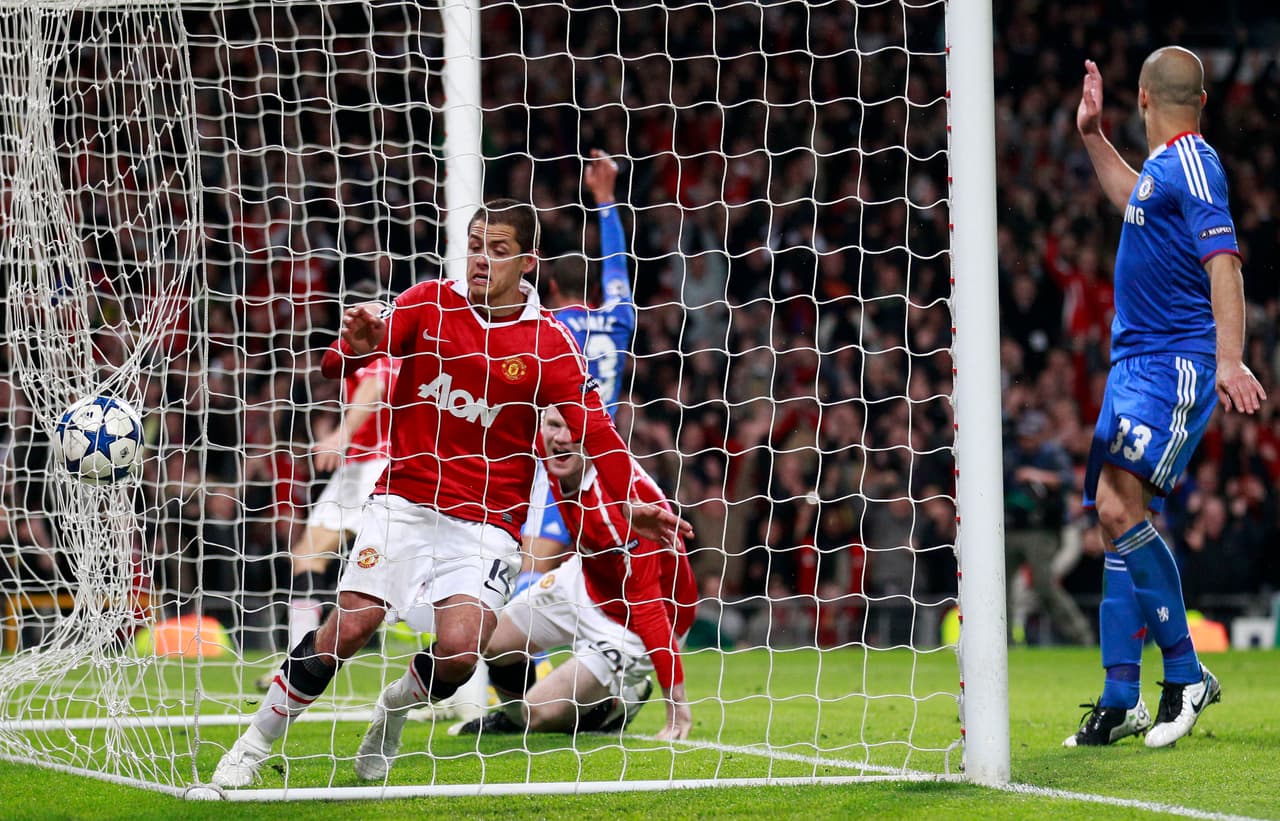 Esta es la secuencia de la anotación y el festejo de Javier Hernández.