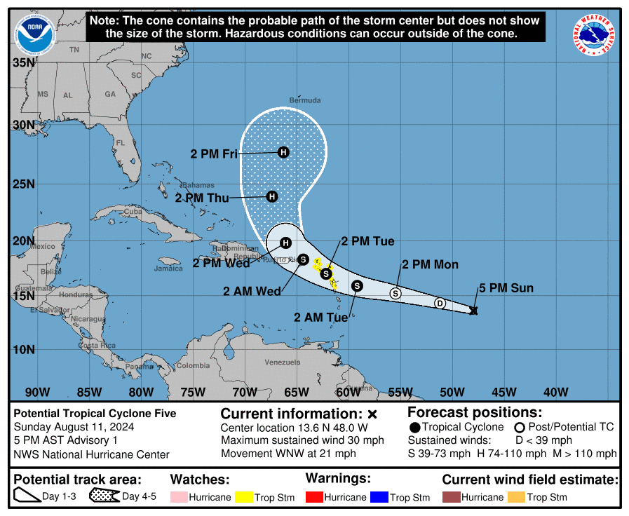 Un sistema podría convertirse en tormenta tan pronto como este lunes en el Caribe, pronostica el CNH