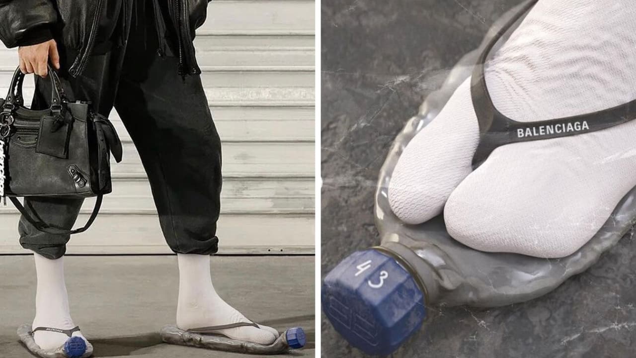 La verdad tras las supuestas sandalias Balenciaga de botella que causaron indignación en redes