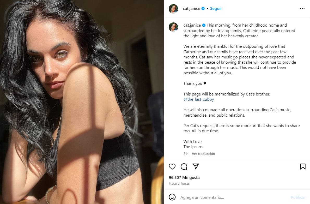 Muere Cat Janice.