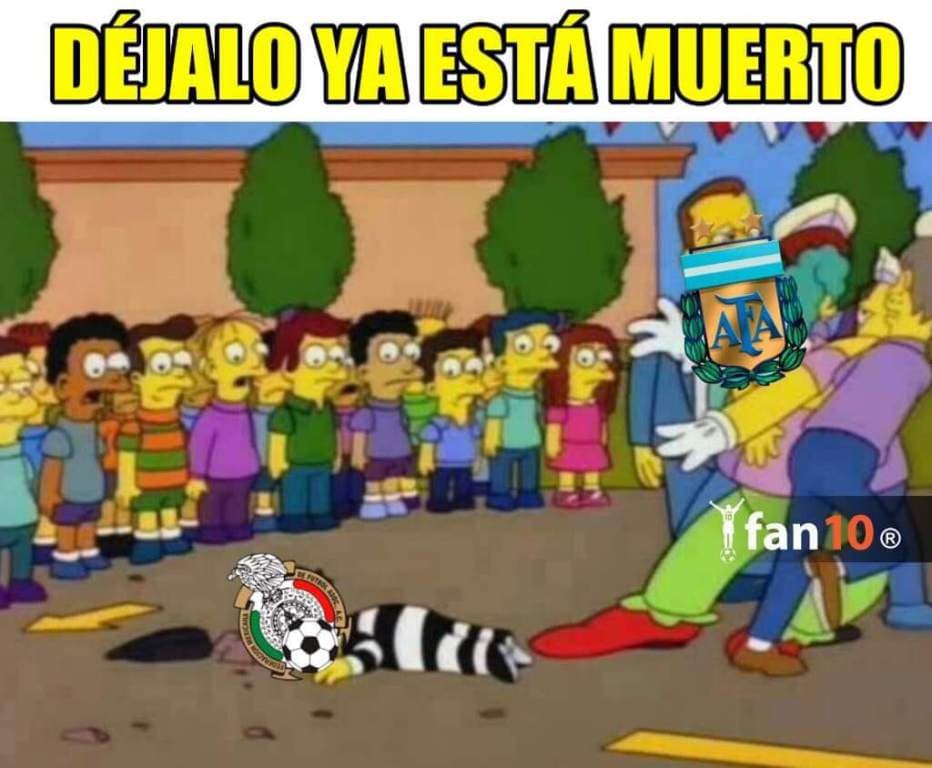Argentina golea a México hasta en los memes. El Tri no metió ni las manos.