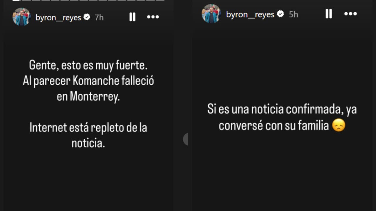 Byron Reyes, quien ha sido identificado como manager de 'El Komanche', confirmó la muerte del famoso 'streamer'.