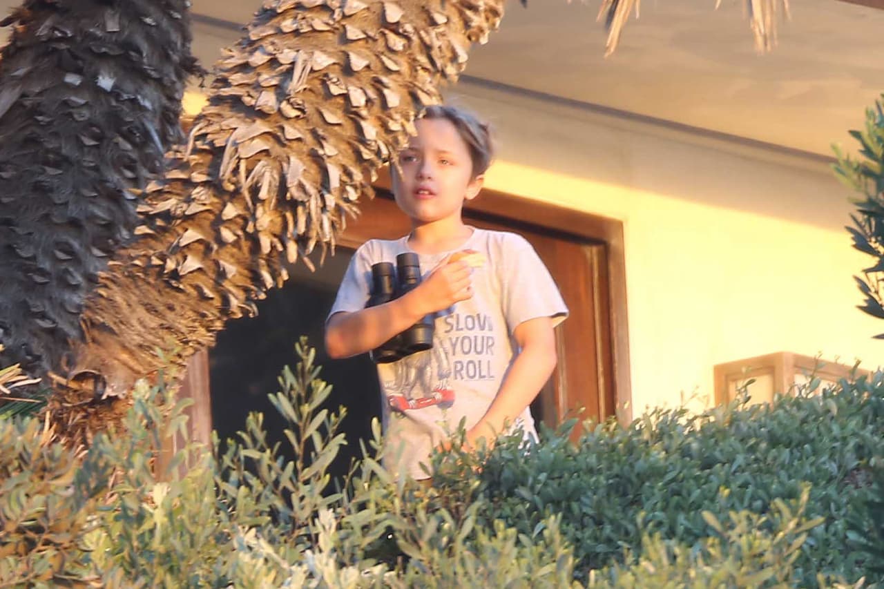 A quienes no vimos con ellos fueron a los mayores, Pax y Maddox.