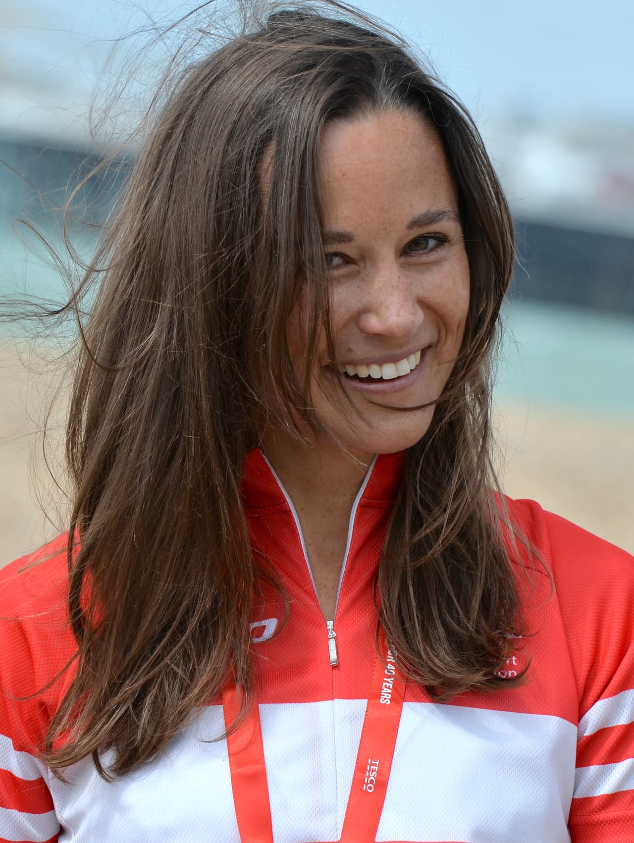 Pippa viajó de Londres a Brighton en bici.