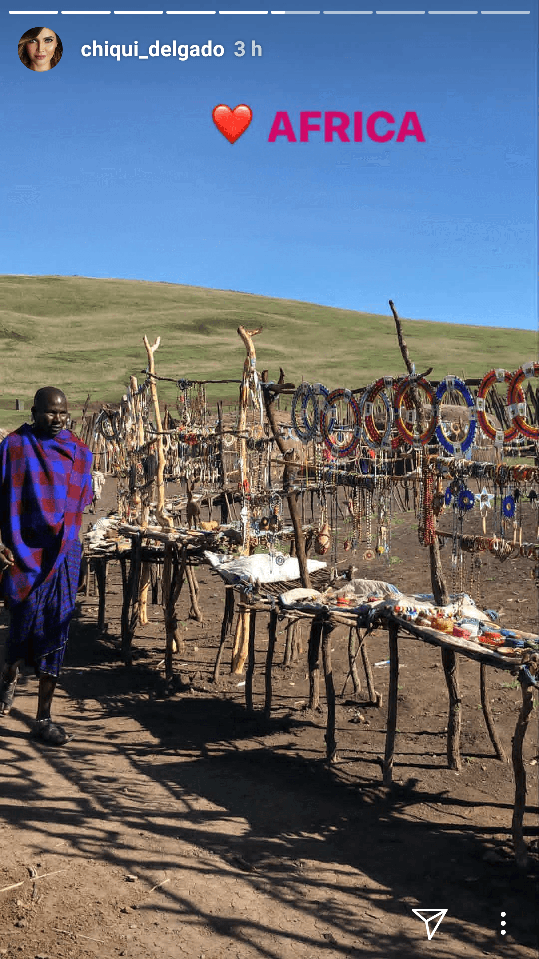 Chiqui quiere que sus fans estén al tanto de su viaje, pues no deja de publicar lo más destacado de su estancia.