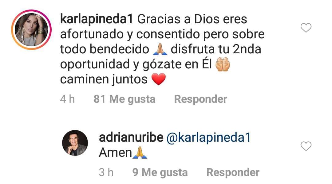 Entre ellos destaca el de su exesposa y madre de su hijo Gael, Karla Pineda.