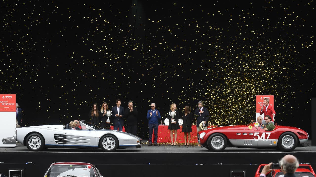 Un jurado de expertos internacionales tuvo la díficil tarea de elegir a los dos 
<b>'Best of Show' del Concurso de la Elegancia </b>realizado entre 120 Ferraris clásicos. Se premiaron las categorías de Deportivo y FGran Turismo, resultando ganadores el 340 MM Spider Vignale de 1953 y un Testarossa Spider de 1986, respectivamente.