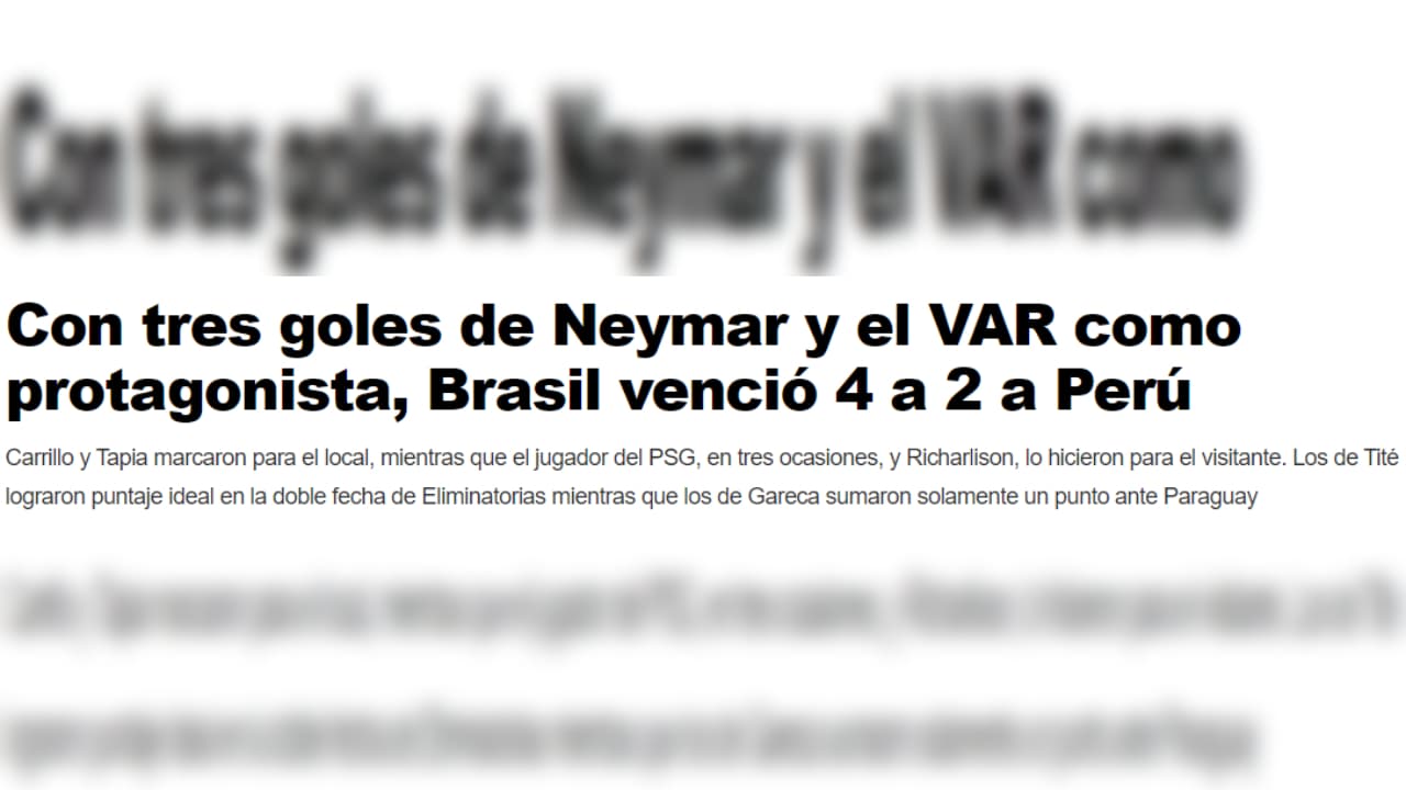 Las reacciones de la prensa peruana tras caer ante Brasil | El polémico trabajo del árbitro chileno Bascuñán ‘encendió’ los titulares referentes a las eliminatorias de la Conmebol.