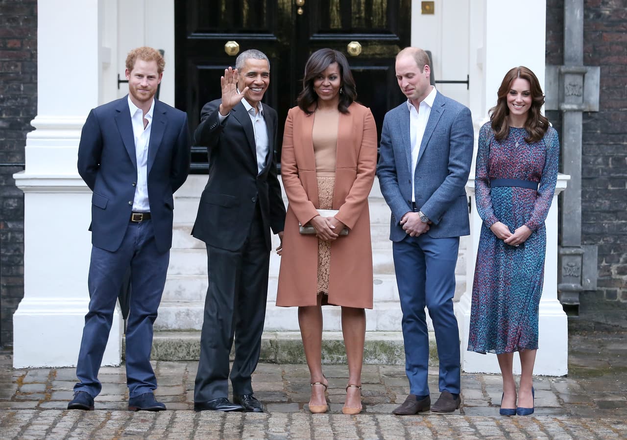 Así fue la reunión de Kate, William y Harry con Barack y Michelle Obama.