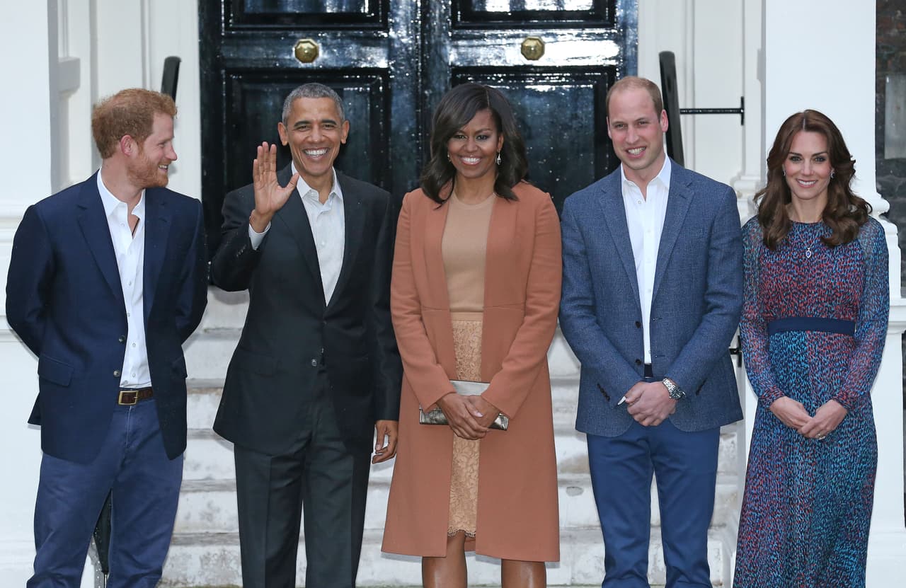 Así fue la reunión de Kate, William y Harry con Barack y Michelle Obama.