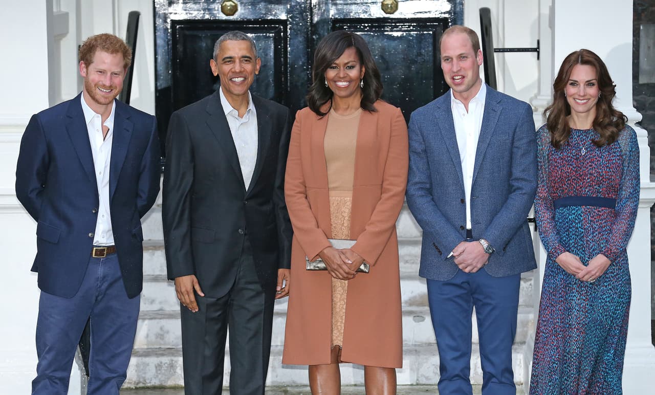 Así fue la reunión de Kate, William y Harry con Barack y Michelle Obama.