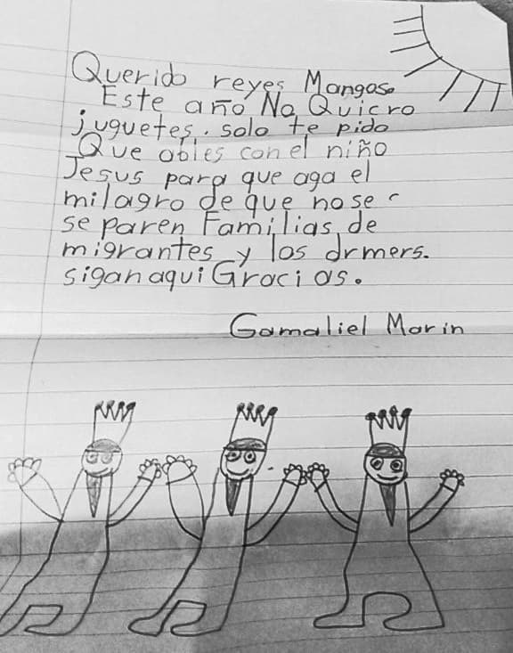 Gamaliel Marín escribió que prefería tener una familia unida a recibir regalos este 6 de enero.