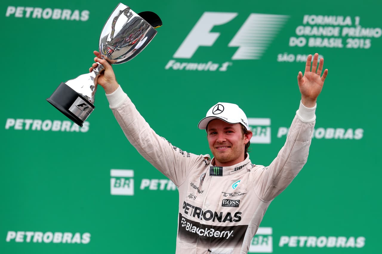 Nico Rosberg ganó el Gran Premio de Brasil y se asegura el subcampeonato de F1