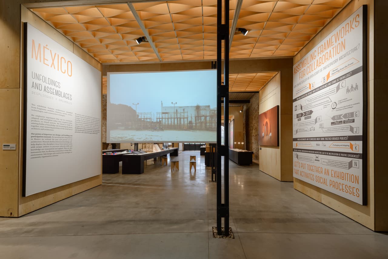 "Despliegues y ensambles", de México, muestra "una arquitectura ecléctica, multidisciplinar, híbrida, informal e inclusiva", según sus creadores.