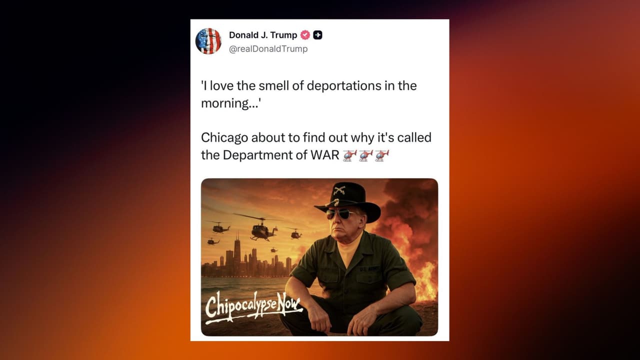 La retórica de Trump incluye referencias bélicas y cambios al Departamento de Defensa.