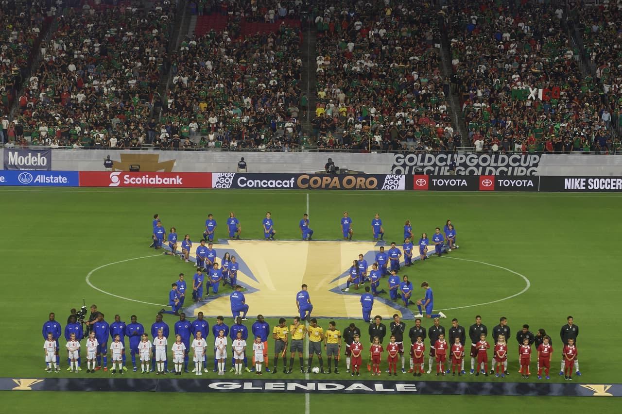 Este era el ambiente en el State Farm Stadium, en Glendale, Arizona, previo al arranque del partido entre México y Haití por la Semifinal de la Copa Oro 2019.