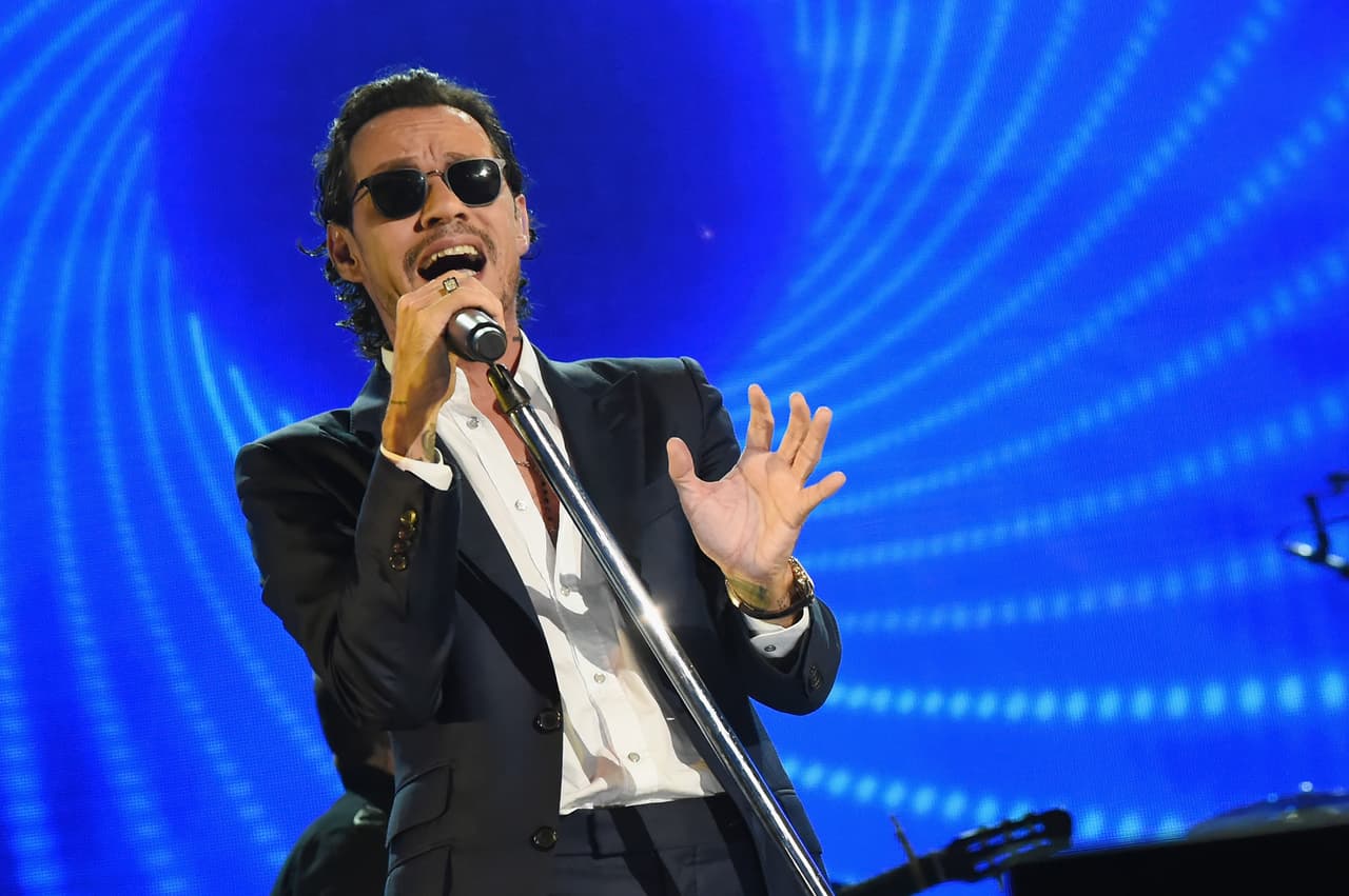 MIAMI, FL - OCTOBER 14: In this handout photo provided by One Voice: Somos Live!, Marc Anthony performs onstage at One Voice: Somos Live! A Concert For Disaster Relief at Marlins Park on October 14, 2017 in Miami, Florida. (Photo by Rick Diamond/One Voice: Somos Live!/Getty Images)