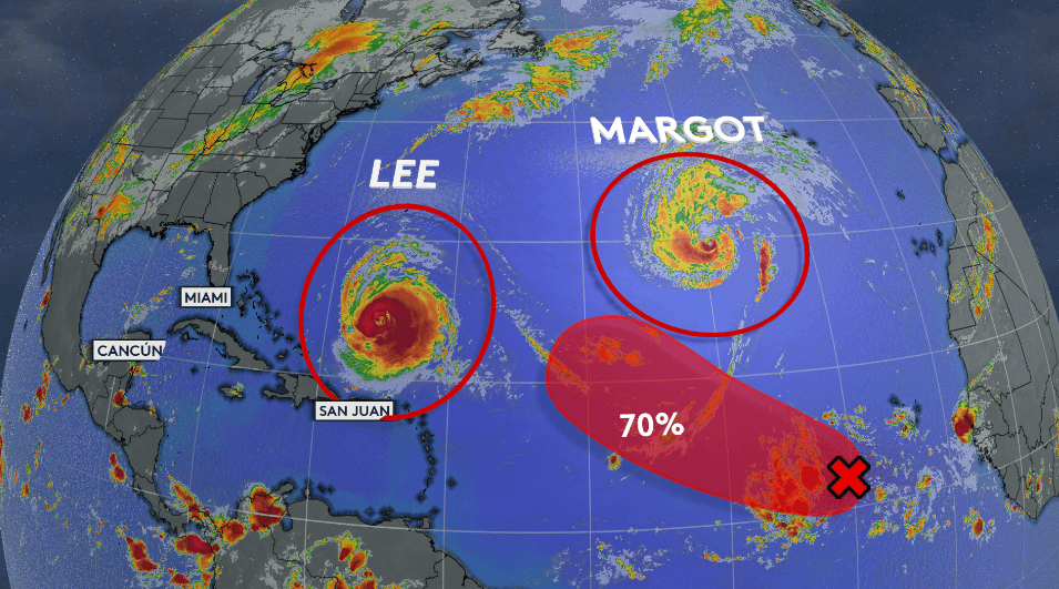 Zona de mal tiempo en el océano Atlántico amenaza con convertirse en un nuevo ciclón tropical