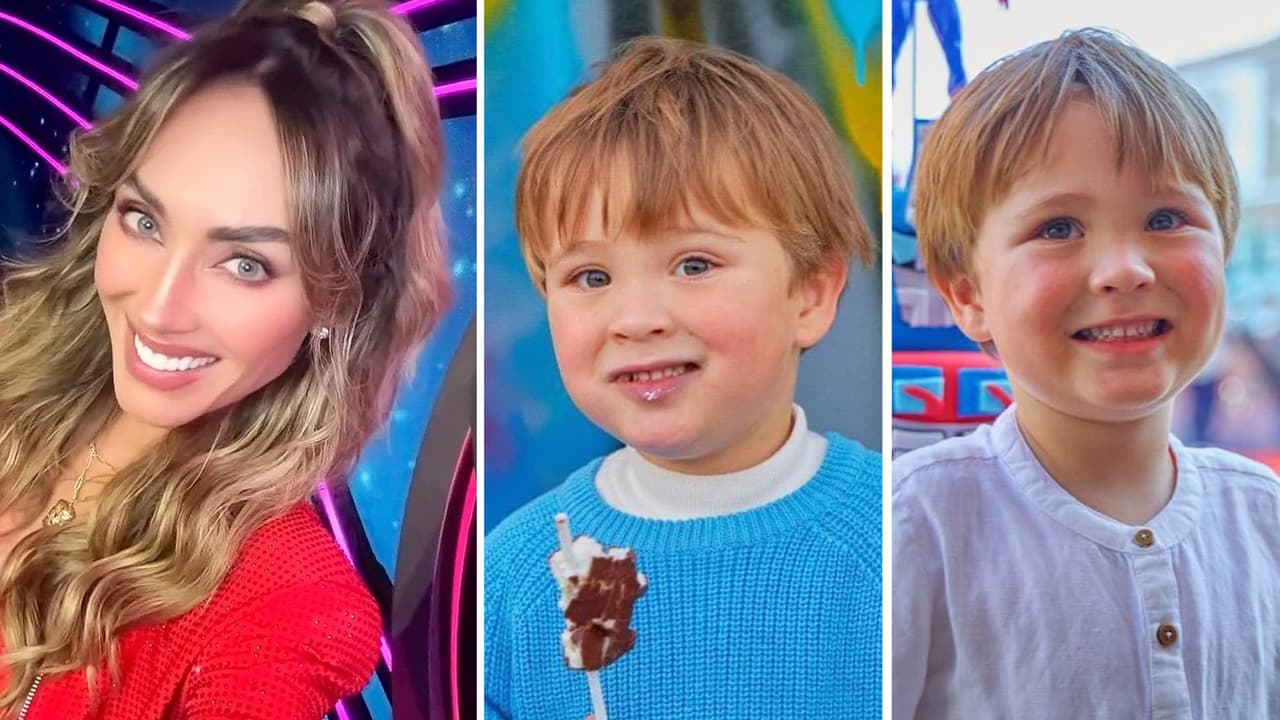 Hijos de Anahí son como sus clones: la acompañaron a grabar ¿Quién es la Máscara?