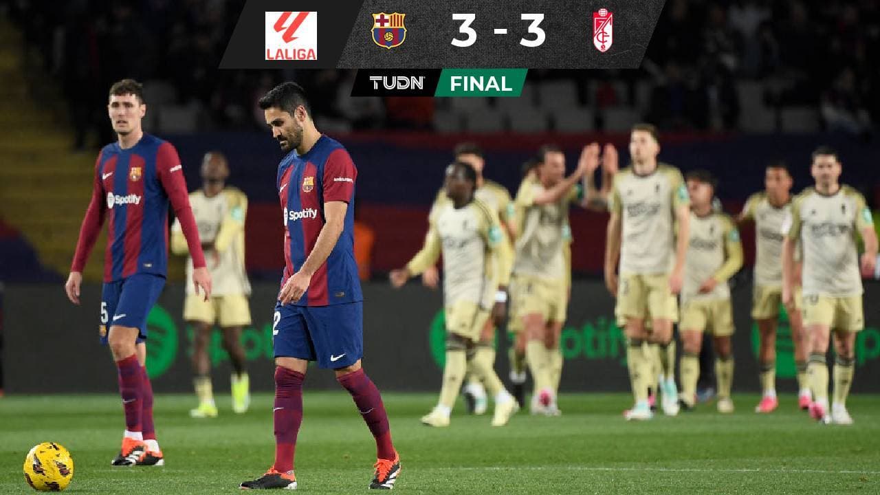Barcelona cede empate ante Granada en un partido loco 