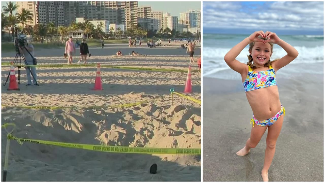 Una niña muere y su hermanito permanece hospitalizado tras quedar atrapados bajo la arena en una playa de Florida