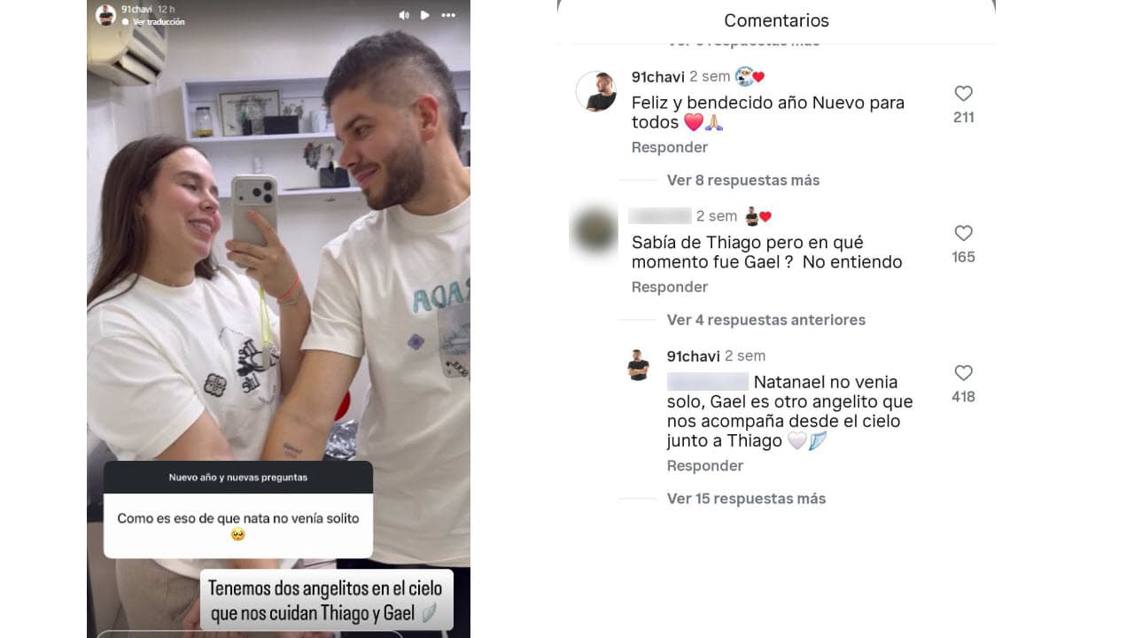 Chavi explicó que su hijo Natanael no venía solo en el embarazo.