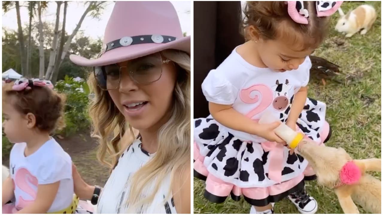 Ximena Duque transformó su casa en una granja para el cumpleaños de sus hijas: hasta hubo animales en ella