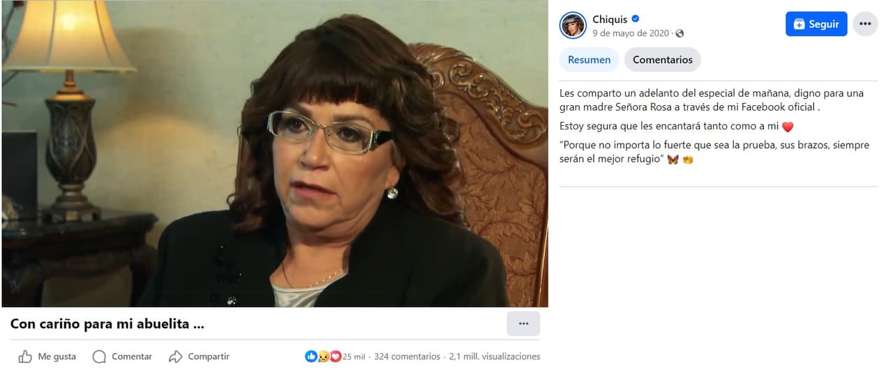 Chiquis difundió en Facebook el documental ‘Secuelas de tres años’.