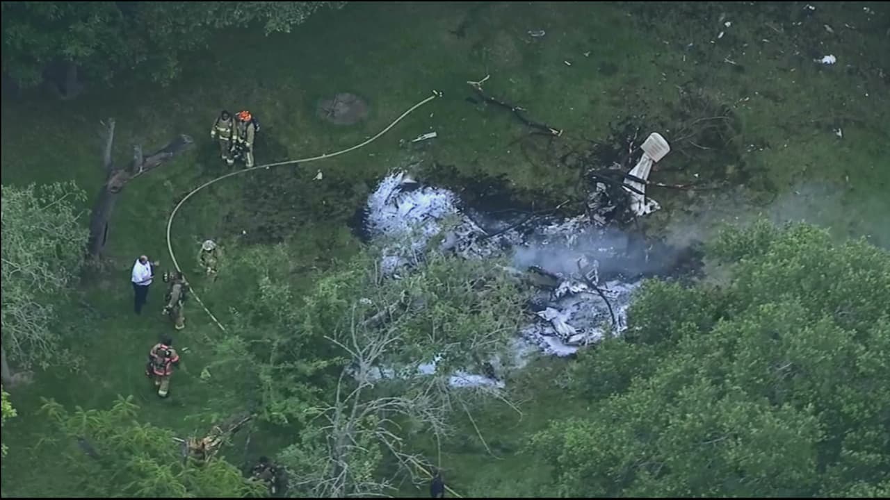 La avioneta se estrello en una zona boscosa al oeste de Houston.