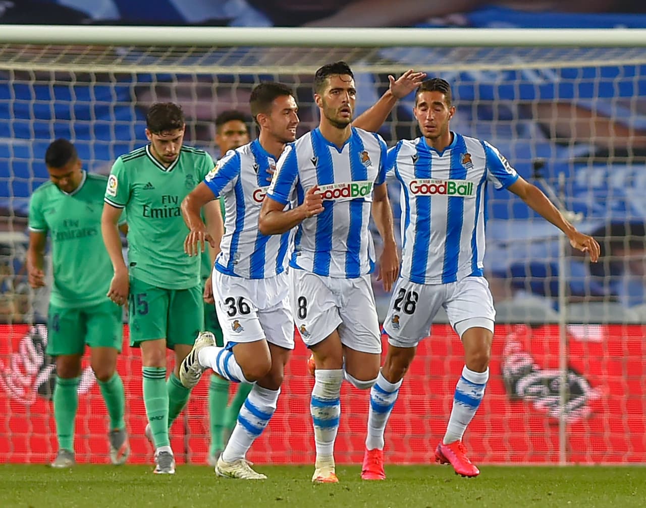 Mikel Merino logró el gol del descuento al 83' y, por unos minutos, causó preocupación en el equipo visitante.