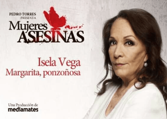 Isela Vega también fue una de las 'Mujeres Asesinas', protagonizó el capítulo 'Margarita, ponzoñosa'. Compartió créditos con Kika Edgar y Armando Araiza en la serie de Pedro Torres.