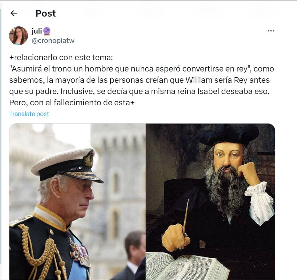 Usuaria de X señala que una profecía de Nostradamus podría estar relacionada con la desaparición de Kate Middleton