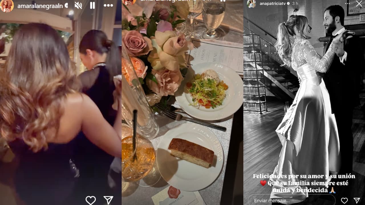 Amara 'La Negra' y Ana Patricia Gámez bailaron mucho en la fiesta, en donde hobo un gran banquete en la boda de Migbelis Castellanos.