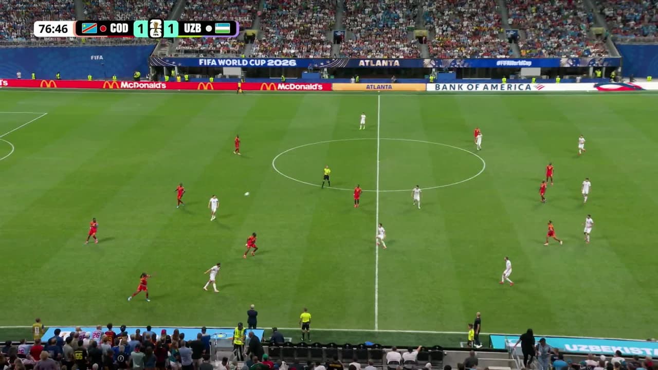¡GOL!  anota para Congo DR. Fiston Mayele