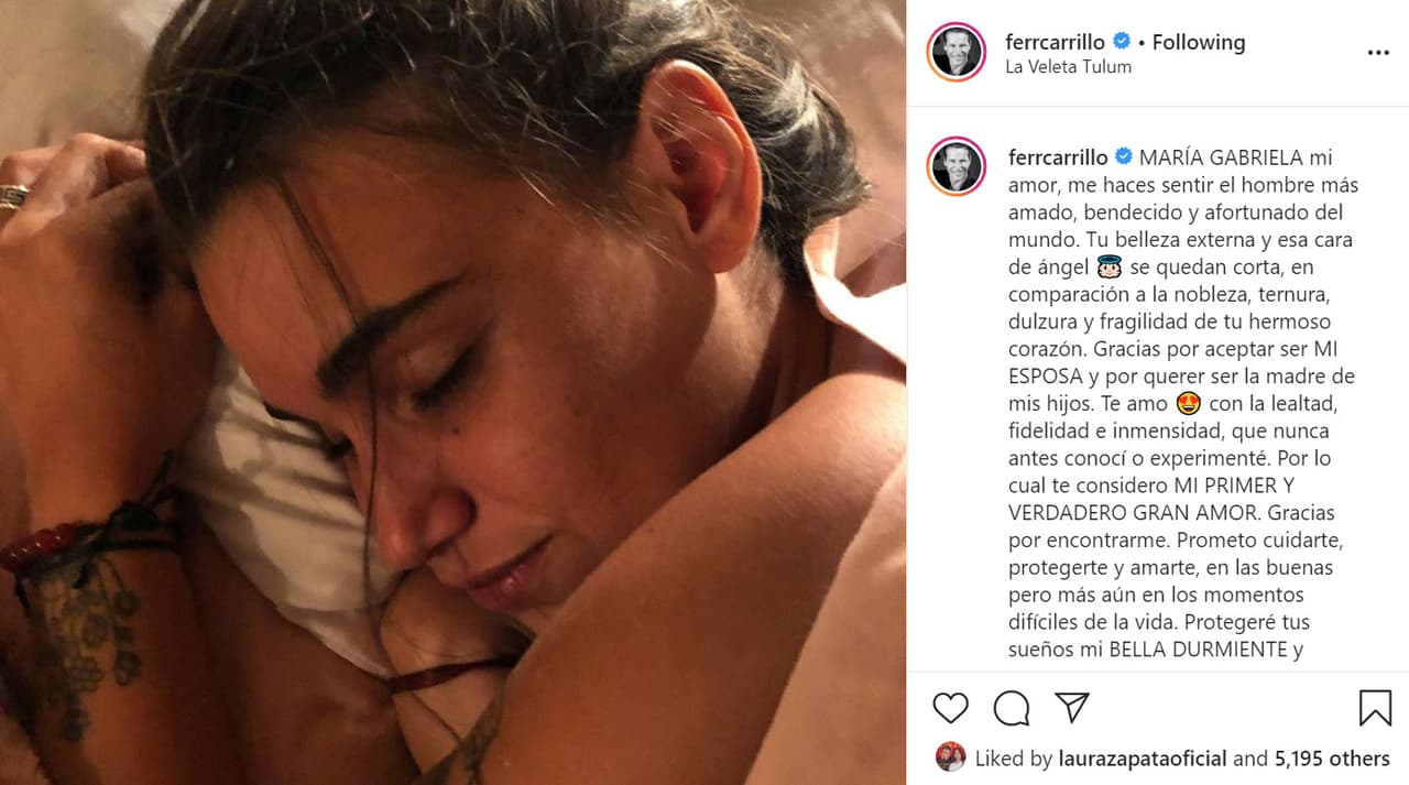 "Gracias por 
<b><a href="https://www.instagram.com/p/B_0u0ApHVTf/" target="_blank">aceptar ser mi esposa</a></b> y por querer ser la madre de mis hijos", escribió la estrella de 
<b><a href="https://www.univision.com/shows/sin-miedo-a-la-verdad/capitulos" target="_blank">Sin Miedo a la Verdad. </a></b>
<br>