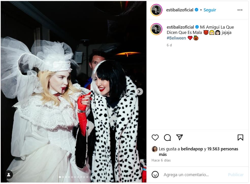 Estibaliz Badiola es amiga de Belinda, ex de Nodal, y acudió a su fiesta de Halloween.