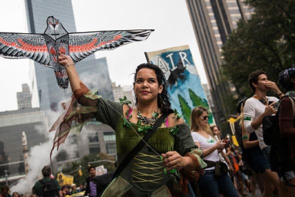 Los manifestantes condenaron la extinción de varias especies.
