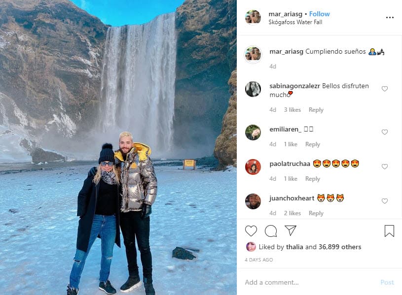 En las imágenes que Mar Arias ha publicado, muestra su felicidad de estar en Islandia al escribir frases como "Cumpliendo sueños" y "Mucha paz y gratitud en este momento".