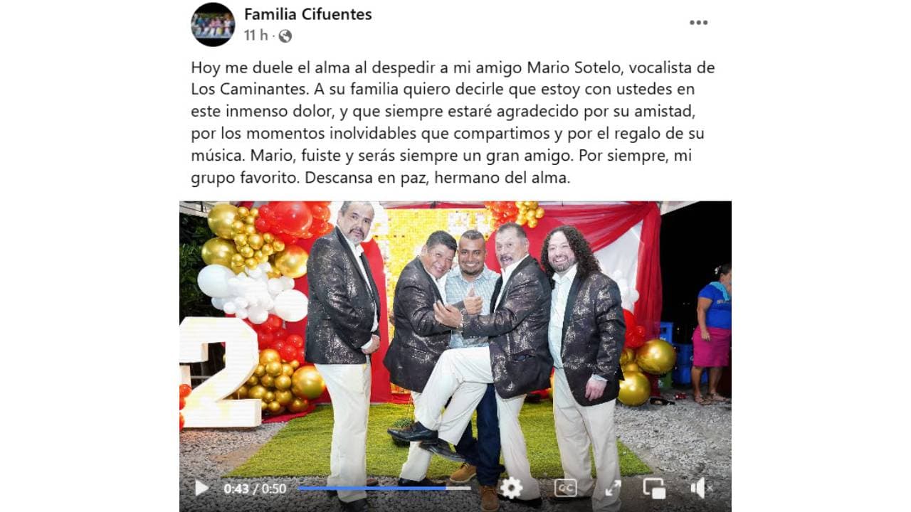 Héctor Cifuentes, alcalde de Tiquisate, Guatemala, lamentó la muerte de su amigo Mario Sotelo.