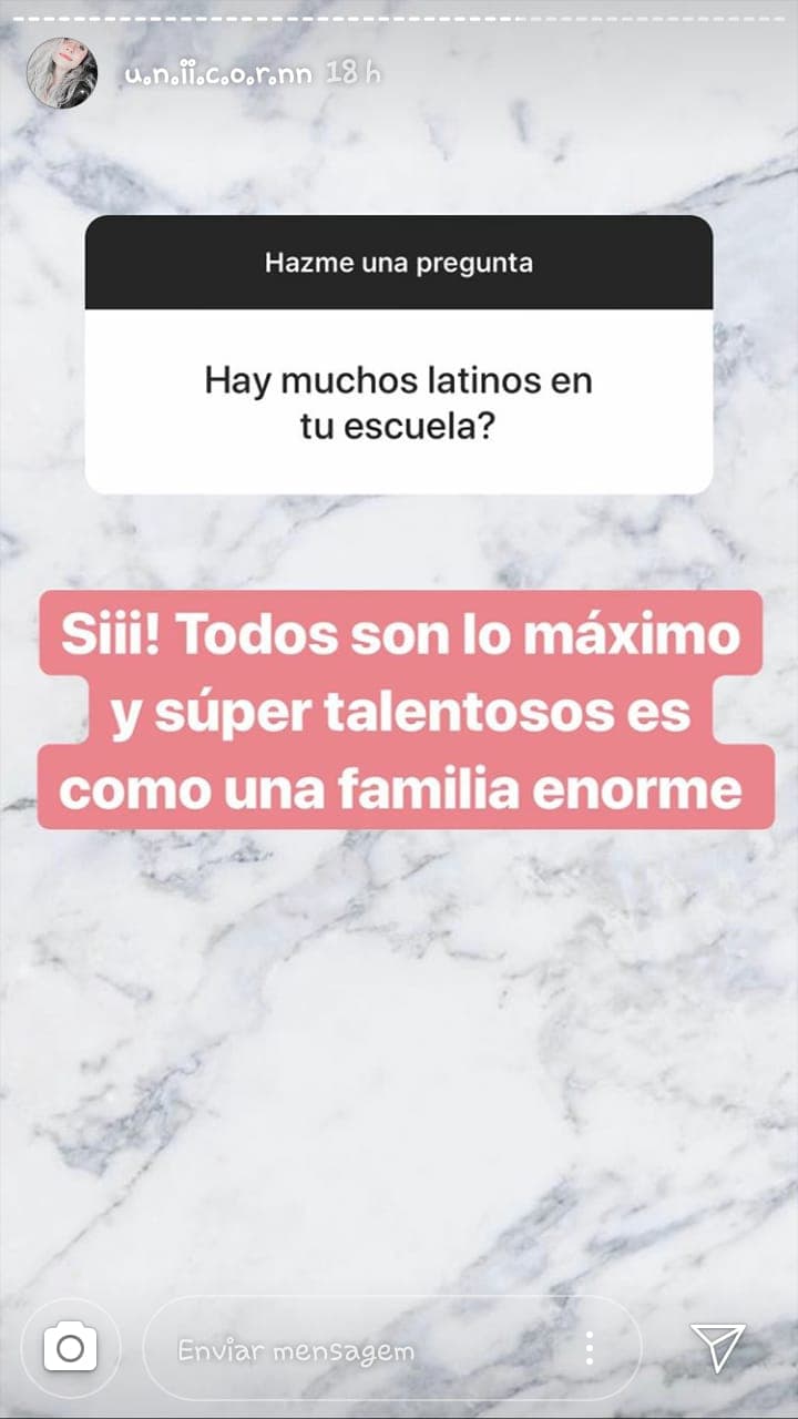 Si bien la universidad a la que acude Fernanda se encuentra en EEUU, ella enfatizó que hay muchos latinos en dicho centro de estudios.