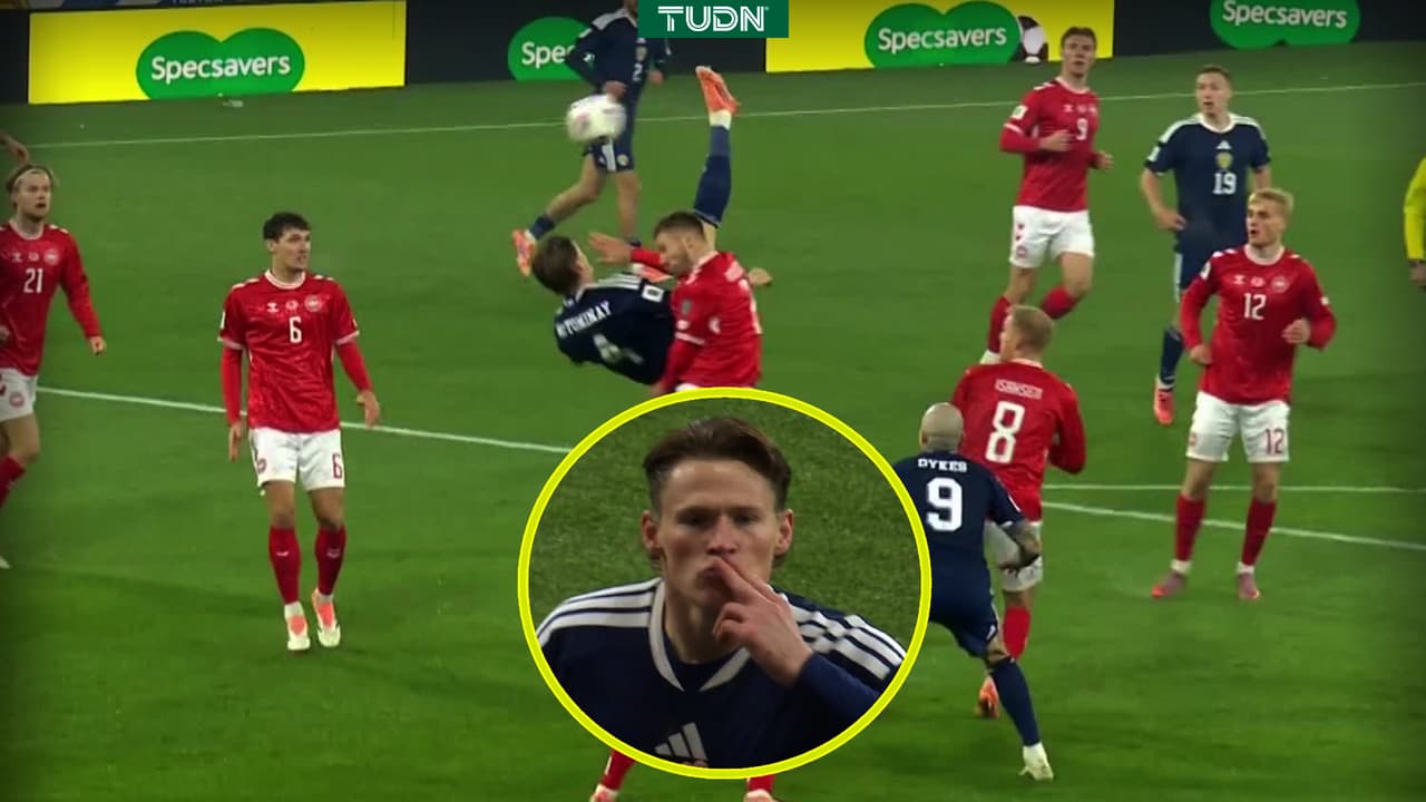 ¡BRUTAL GOLAZO! Scott McTominay anota de chilena a favor de Escocia