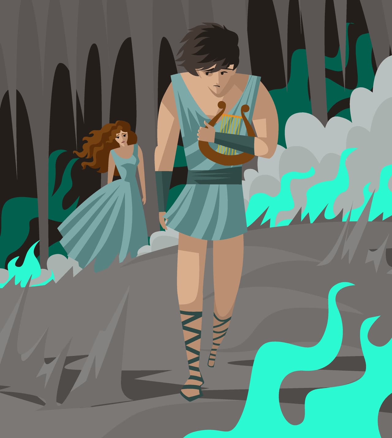 Sin embargo, casi a las puertas, para regresar al mundo de los vivos, Orfeo temió haber sido engañado por los dioses y volteó la cabeza para comprobar que ahí estaba Eurídice. No había sido engañado y ahí estaba su amada Eurídice, como le habían prometido los dioses, pero por haber faltado a su palabra tuvo que quedarse con ella en el mundo de los muertos.