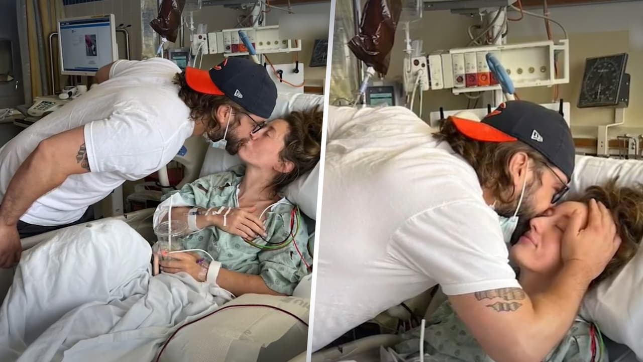 Así fue el reencuentro en el hospital de una pareja que resultó herida en el tiroteo del 4 de Julio 