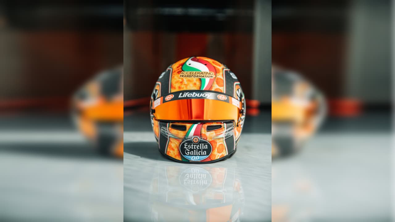 Lando Norris presenta su nuevo casco y te dará hambre con solo verlo