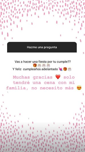 La conductora respondió a preguntas de sus seguidores en Instagram.