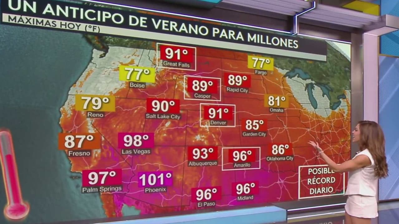 Clima hoy en Estados Unidos, martes 12 de mayo 2026: Calor en 20 ciudades y tormentas al este