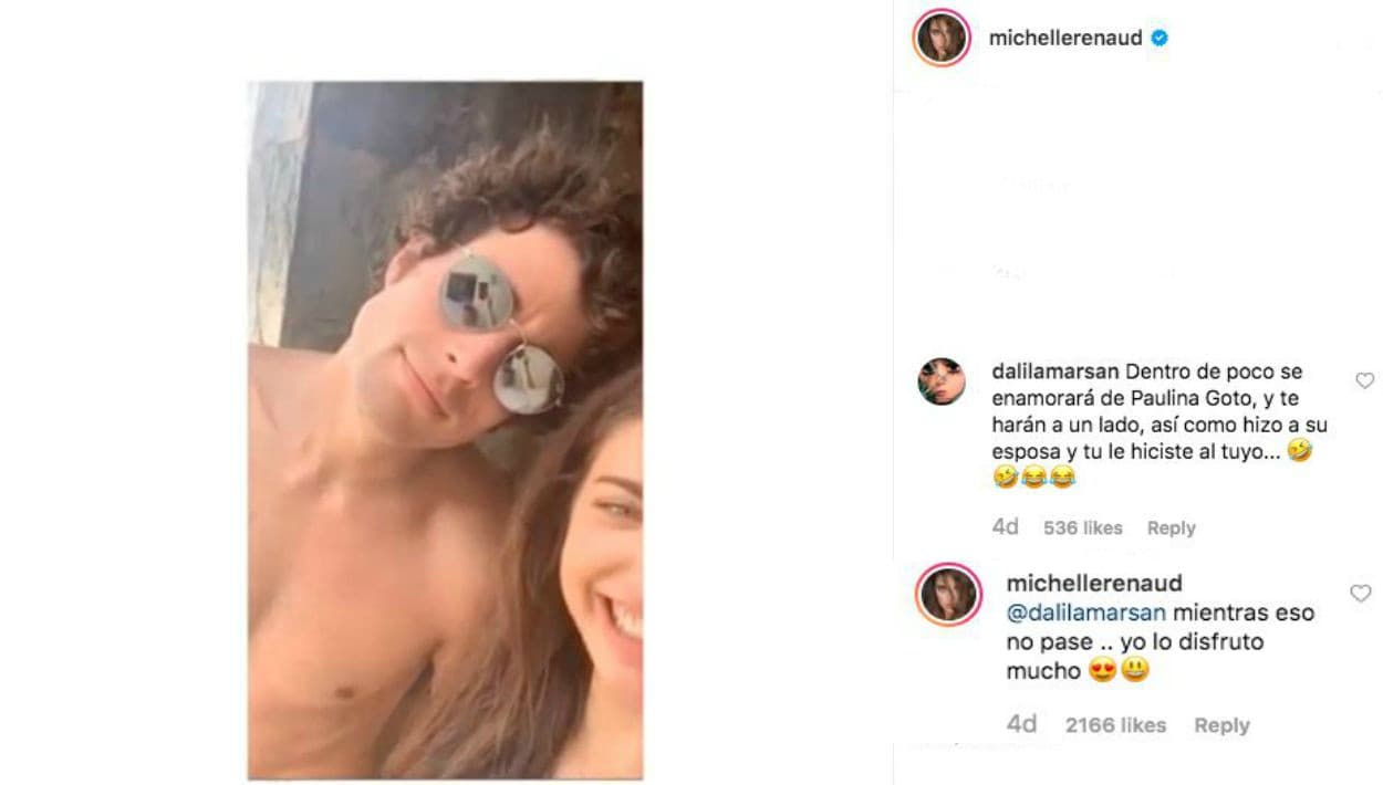 En esa publicación, una persona le comentó: "
<b><a href="https://www.univision.com/famosos/paulina-goto-y-danilo-carrera-regresan-juntos-a-la-telenovelas-con-vencer-el-silencio-fotos">Dentro de poco se enamorará de Paulina Goto</a></b> y te hará a un lado, así como hizo a su esposa y tú le hiciste al tuyo". Aunque ambos actores han jurado que 
<b>su relación es reciente</b> y que nada tuvieron que ver en las separaciones de sus respectivas parejas, todavía hay quienes no le creen.