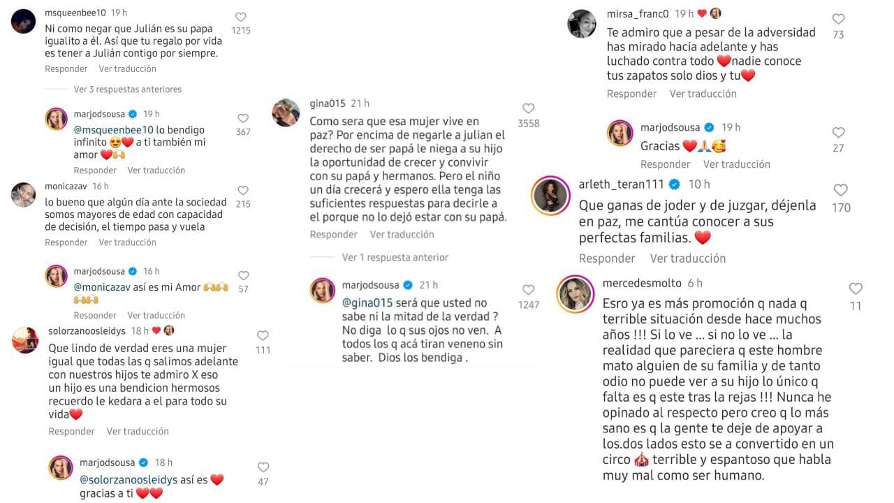 Marjorie de Sousa respondió las críticas y muestras de cariño.