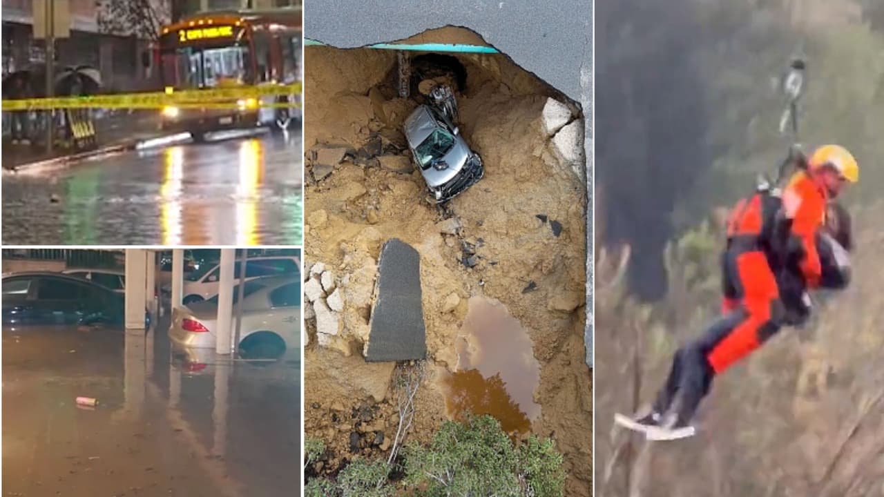 Rescates, inundaciones y acumulaciones históricas: lo que dejaron las lluvias del fin de semana en el sur de California